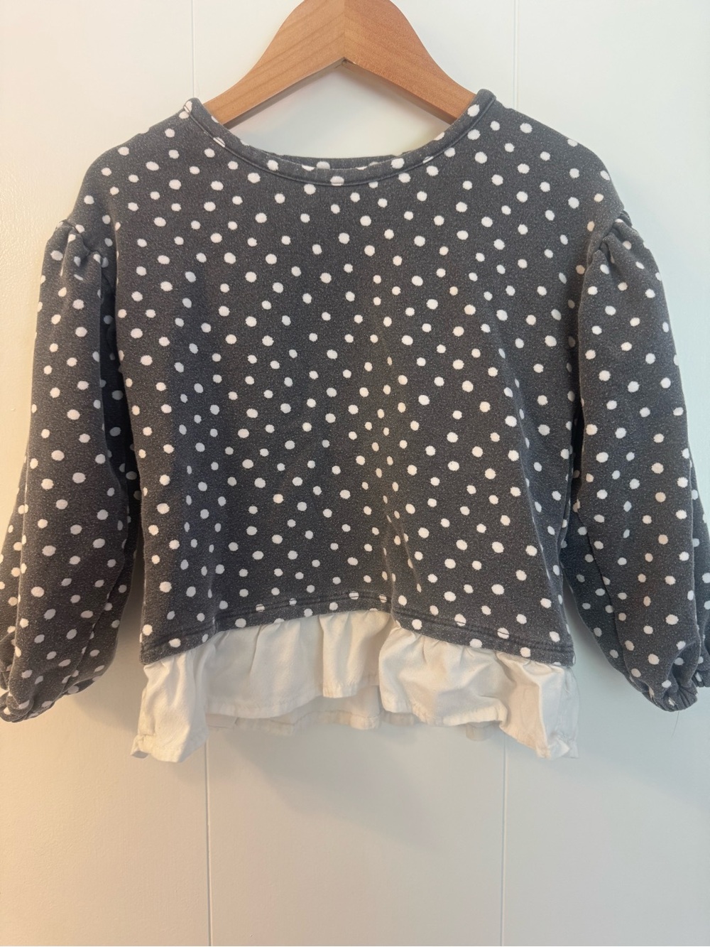 Tucker + Tate Polka Dot Layered Hem Sweatshirt
